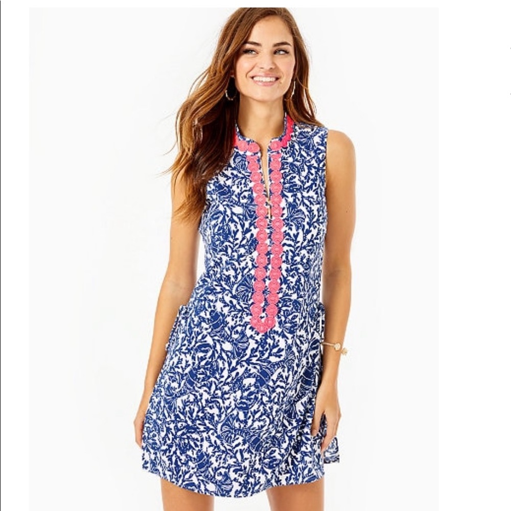 Lilly Pulitzer Jonna High Collar Shift Romper